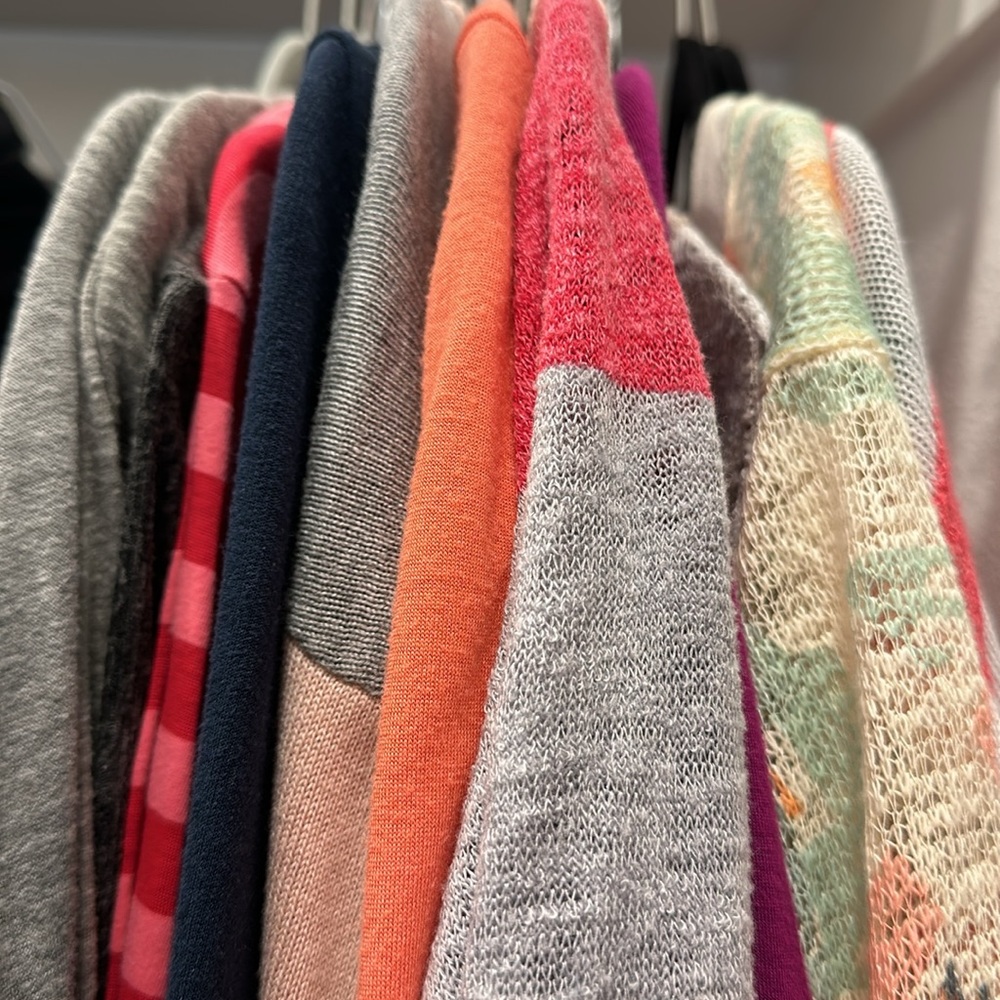 Bundle of fall cardigans and light sweaters X 16